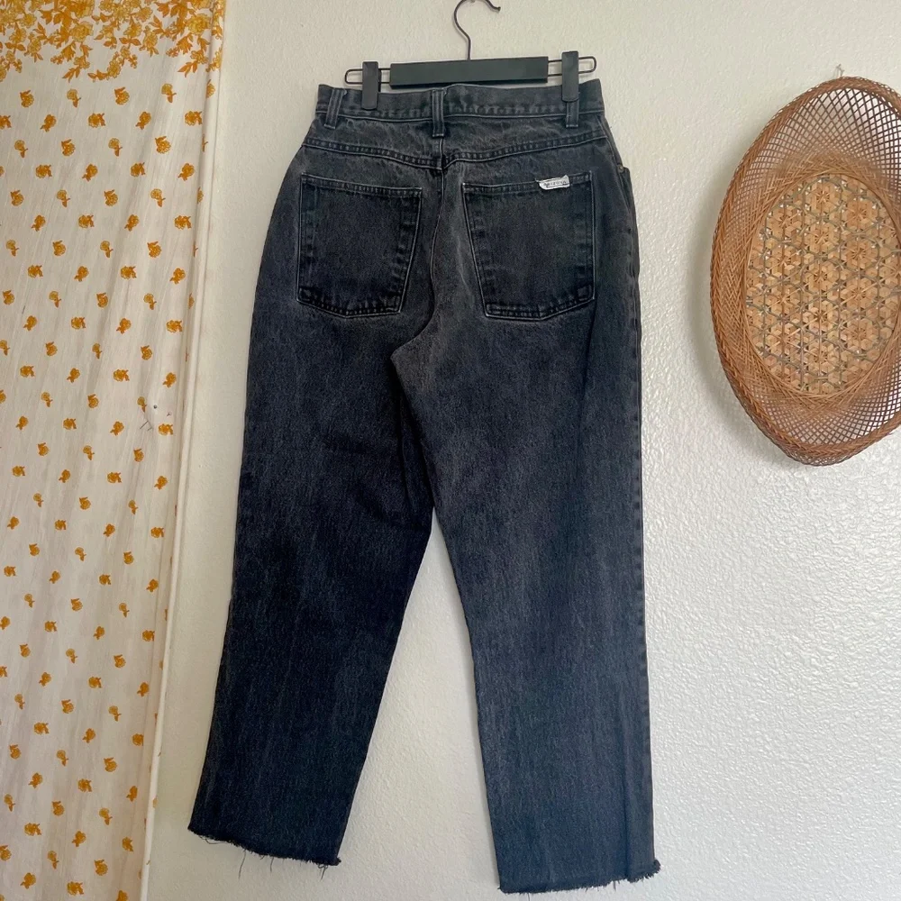 Vintage Arizona Black Mom Jeans USA Made High Waist Denim Size 9 - Picture 4 of 5